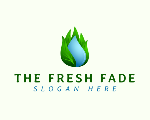 Nature Water Leaf logo design