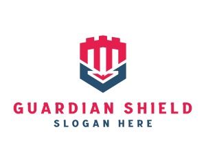 Castle Turret Shield logo design