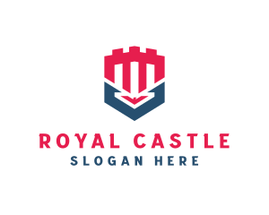 Castle Turret Shield logo design