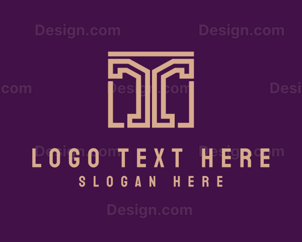 Luxury Hotel Door Column Logo