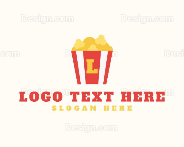 Movie Popcorn Snack Bar Logo