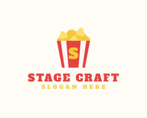 Movie Popcorn Snack Bar logo design