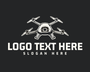 Vintage Drone Quadcopter logo