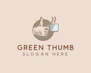 Thumbs Up Coffee Cafe logo design