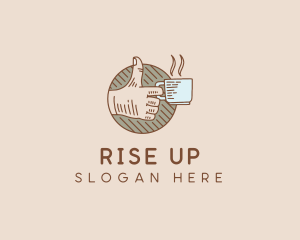 Thumbs Up Coffee Cafe logo design