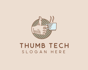 Thumbs Up Coffee Cafe logo design