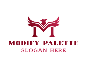 Eagle Varsity Letter M logo design