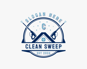 Roof Gutter Pressure Cleaning logo design