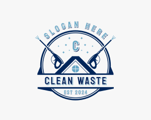 Roof Gutter Pressure Cleaning logo design