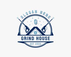 Roof Gutter Pressure Cleaning logo design