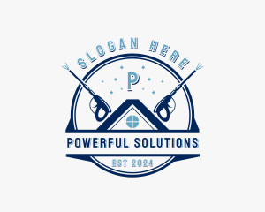 Roof Gutter Pressure Cleaning logo design