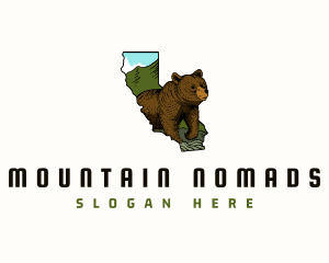 California Grizzly Bear logo design