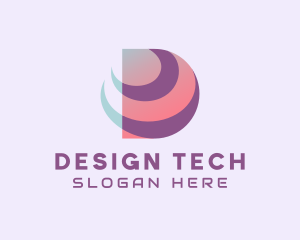 Tech Business Letter D logo design