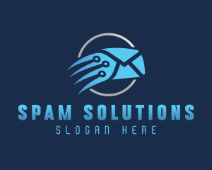 Blue Fast Mail logo design