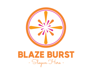 Modern Orange Burst  logo design