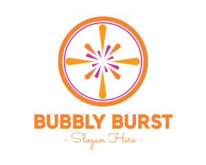 Modern Orange Burst  logo design