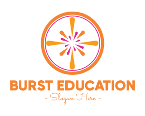 Modern Orange Burst  logo design