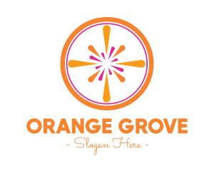 Modern Orange Burst  logo design