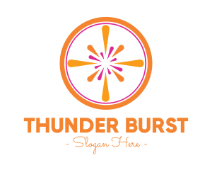 Modern Orange Burst  logo design