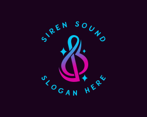 Musical Note Sound logo design