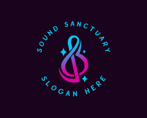 Musical Note Sound logo design