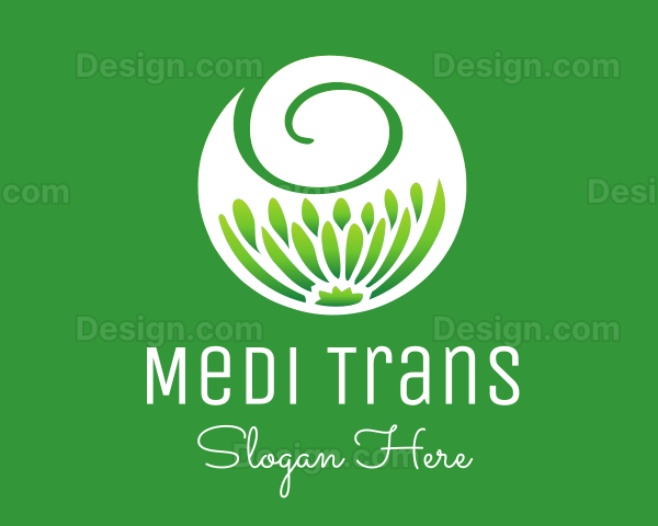 Green Flower Swirl Logo