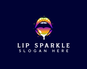 Naughty Woman Lips logo design