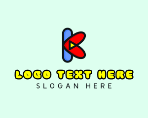 Video Streaming Letter K logo