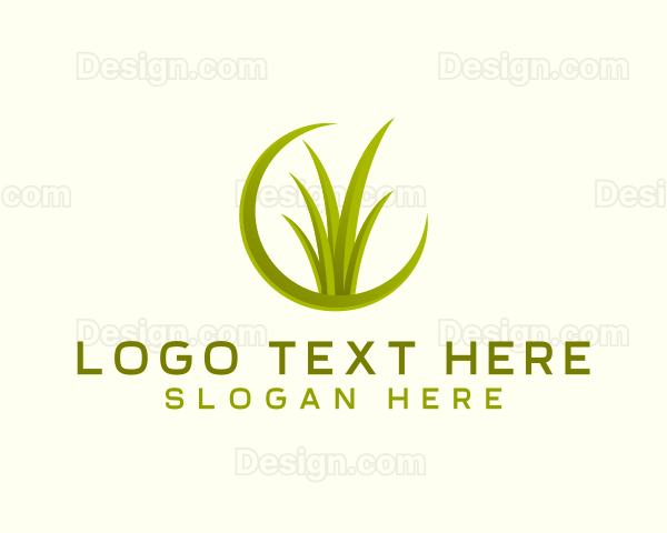 Grass Yard Landscaping Logo