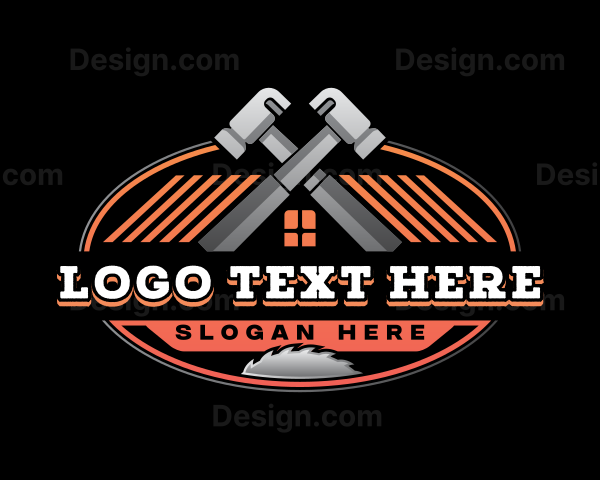 Hammer Saw Roofing Repair Logo