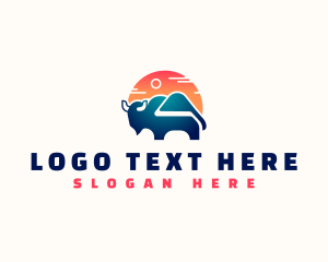 Bison Travel Mountain logo