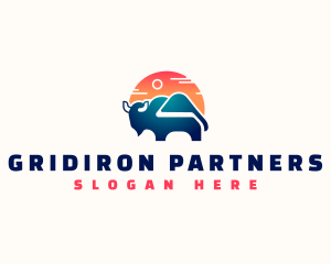 Bison Travel Mountain Logo