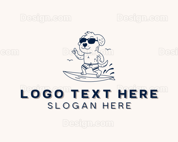 Dog Sunglasses Surfing Logo