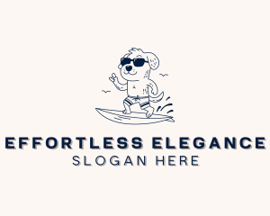 Dog Sunglasses Surfing  Logo