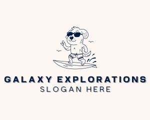 Dog Sunglasses Surfing  logo design