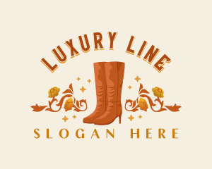 Luxury Footwear Boots logo design