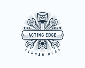 Automotive Engine Wrench logo design