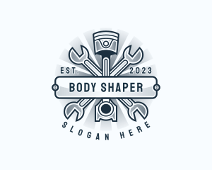 Automotive Engine Wrench logo design