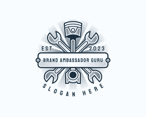 Automotive Engine Wrench logo design