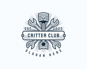 Automotive Engine Wrench logo design