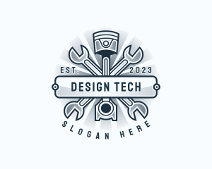 Automotive Engine Wrench logo design