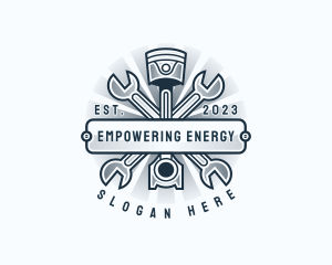 Automotive Engine Wrench logo design