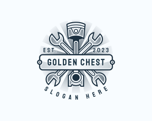 Automotive Engine Wrench logo design