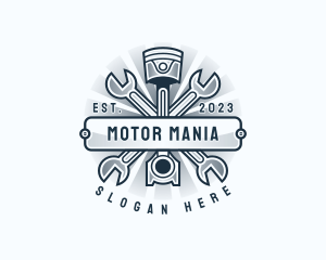 Automotive Engine Wrench logo design