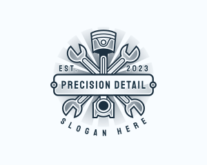 Automotive Engine Wrench logo design