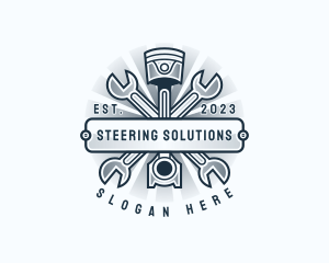 Automotive Engine Wrench logo design