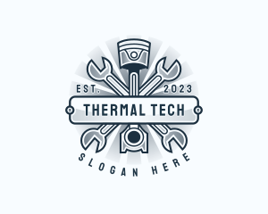 Automotive Engine Wrench logo design