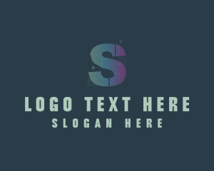 Modern Glitch Letter S logo