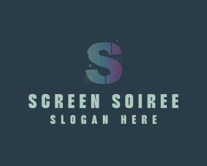 Modern Glitch Letter S logo design