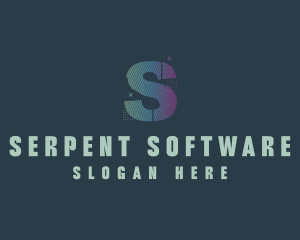 Modern Glitch Letter S logo design